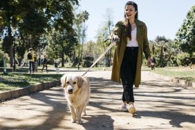 woman walking dog how to choose dog walker