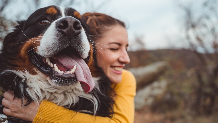 Young woman with dog