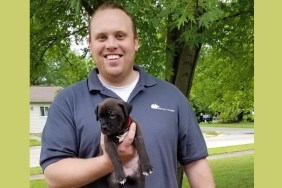 Matthew Lamarand and puppy Valor