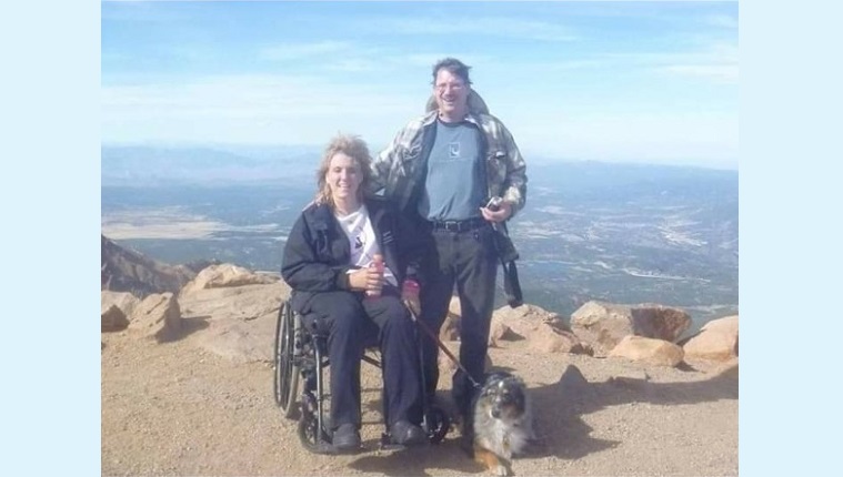 Lee and Husband with Merlot at Pikes Peak