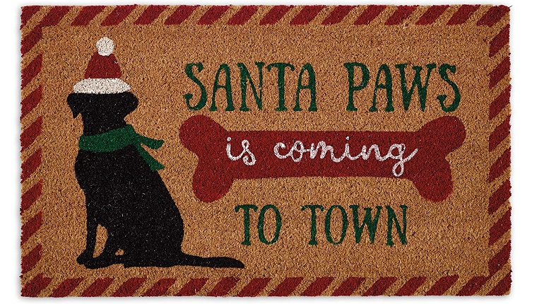 santa paws christmas mat