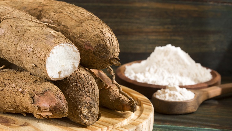 Cassava raw tuber - Manihot esculenta