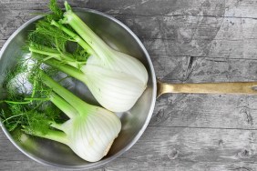 Directly Above Shot Of Fennels In Saucepan On Table