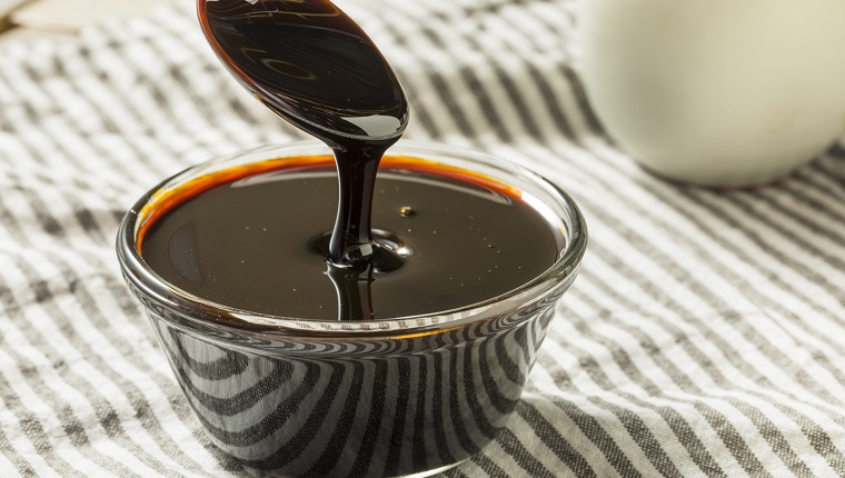 Organic Black Cane Sugar Molasses in a Bowl