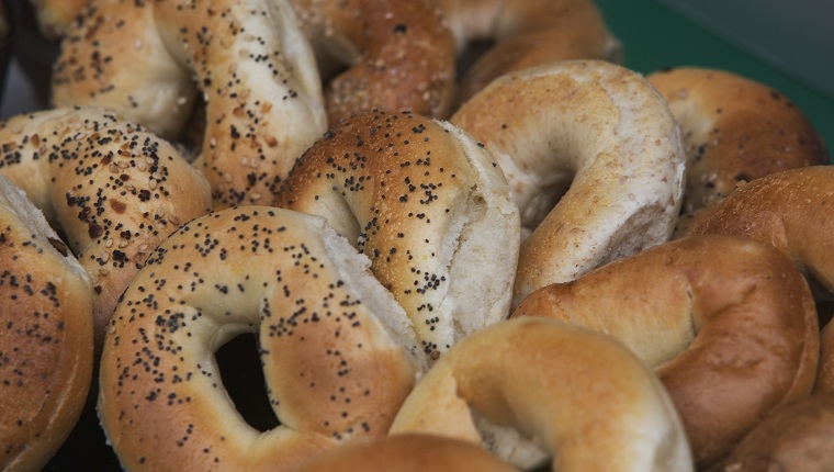 Close-up of bagels