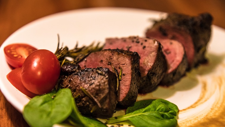 Homemade kangaroo steak