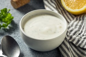 Homemade Organic Ranch Dressing in a Bowl