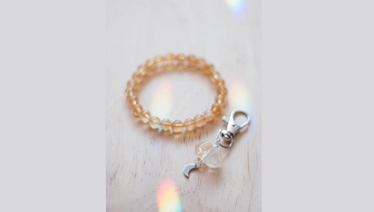 citrine charm bracelet