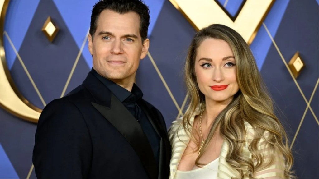 Henry Cavill and Natalie Viscuso attend the World premiere of "Argylle" at Odeon Luxe Leicester Square on January 24, 2024 in London, England.