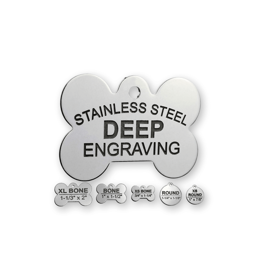 Pawsitively Pet Stainless Steel Deep Engraved Pet ID Tags Best Dog Tags by Pawsitively