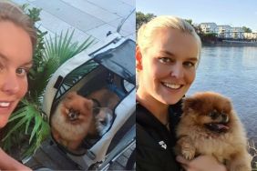 Dutch swimmer Sharon van Rouwendaal with her beloved dog Rio, whom she dedicated her Olympic gold medal to.