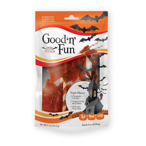 Good ‘n’ Fun Triple Flavor Wings Best Halloween Treats for Dogs by Good n Fun