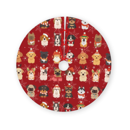 Eitqtbea Cute Dogs Christmas Tree Skirt