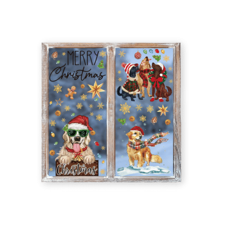 Horaldaily 128 PCS Christmas Window Cling Sticker
