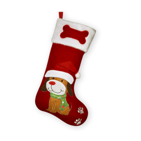 Jalaroma Christmas Stocking With Dog