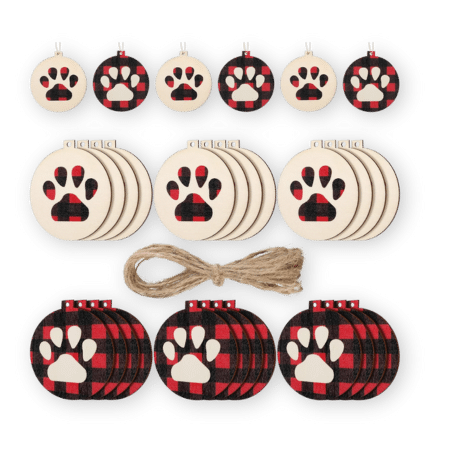 Maitys Dog Paw Wooden Ornaments