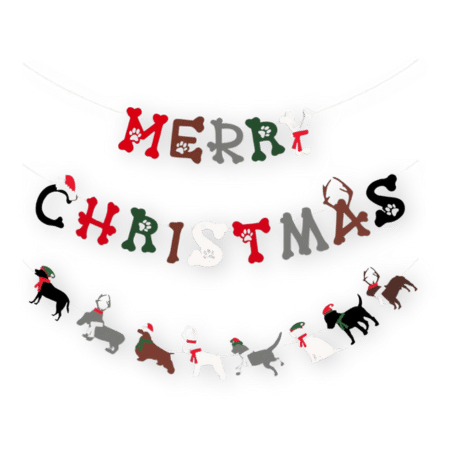 Pinkblume Dog Christmas Merry Christmas Sign Banner
