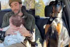 Video of dog’s reaction to baby.