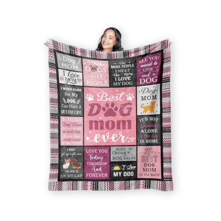 Mcurore Best Dog Mom Blanket