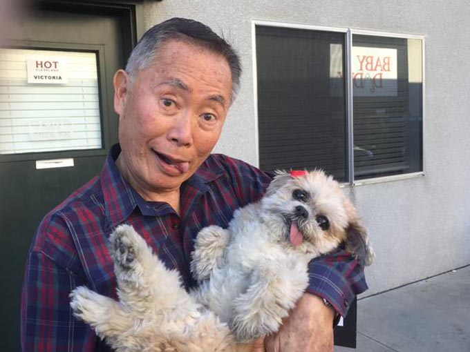 George Takei And Marni The Dog